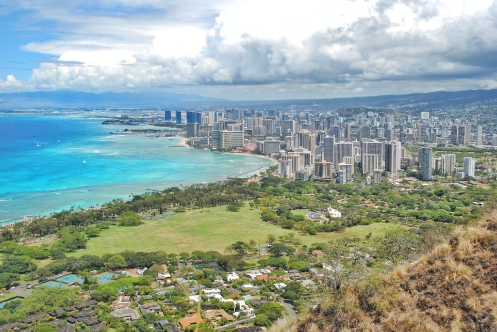 Insel, Oahu, Hawaii, Diamond Head, Waikiki, Honolulu